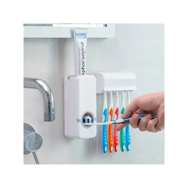 Distributeur de Dentifrice avec Porte Brosse à Dents